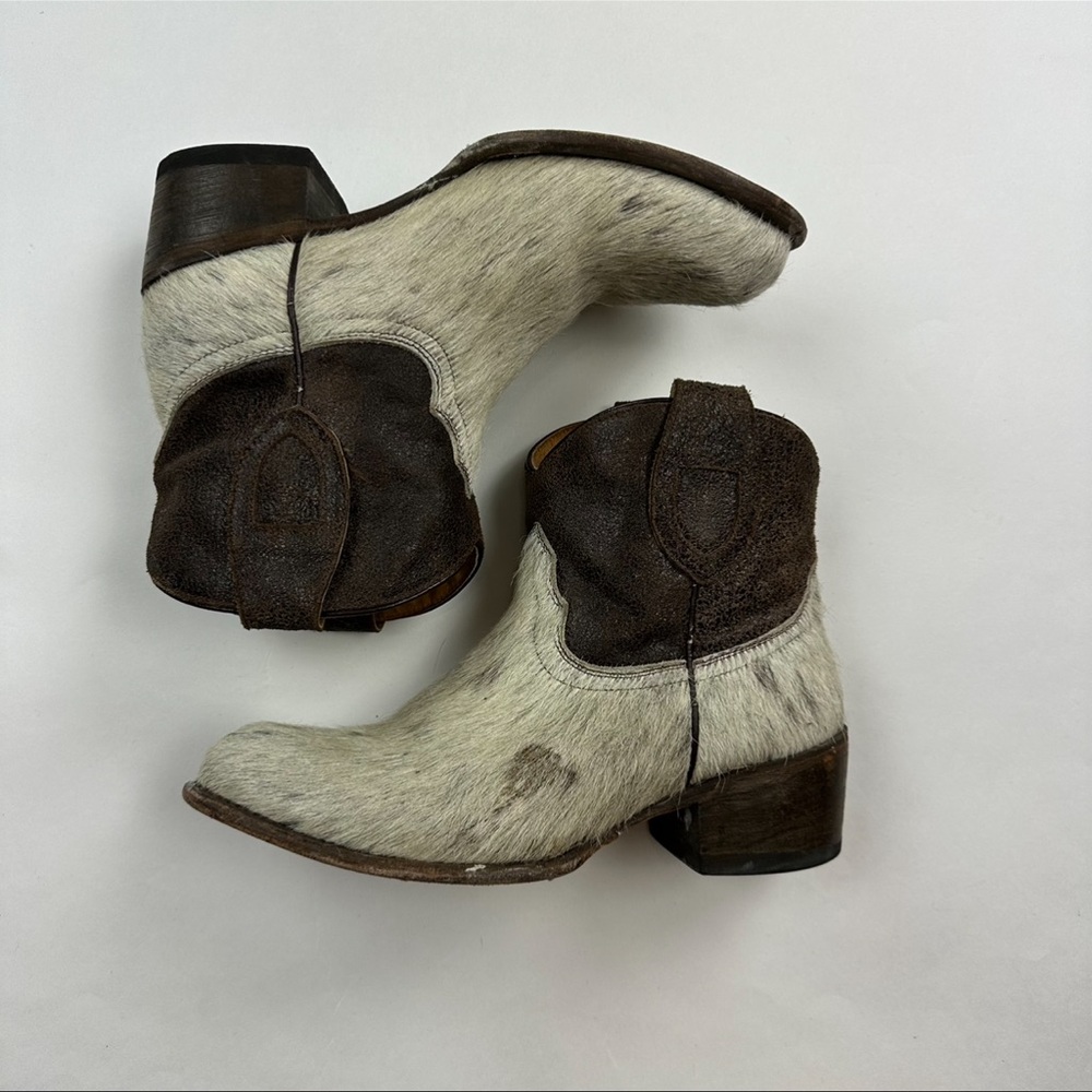 Matisse Ranger Cowboy Boots Real Fur Leather Size 7